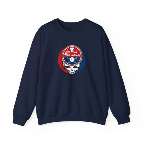Grateful Dead - Philadelphia Phillies Grateful Dead Stealie Crewneck Sweatshirt - MLB - StealieShop